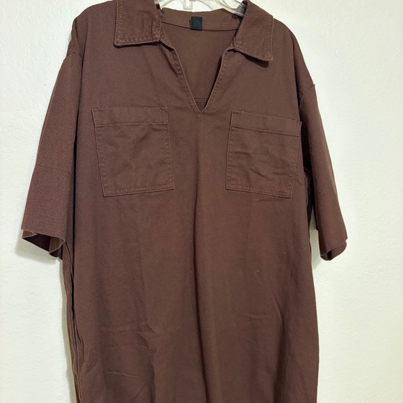 Brown Denim Dress - Picture 1 of 5